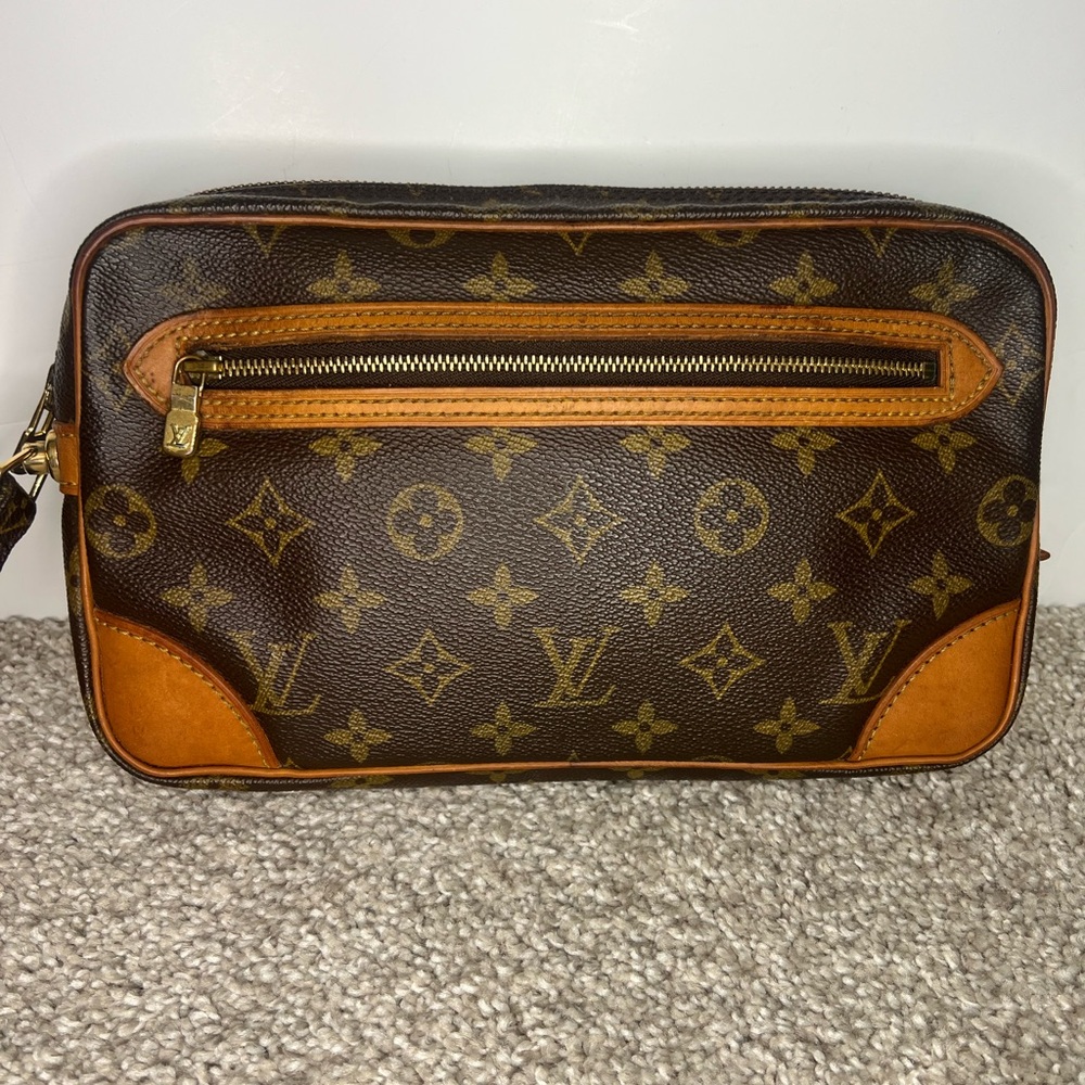 Louis Vuitton Dragonne Monogram Canvas Wristlet Clutch Vintage - Picture 2 of 16